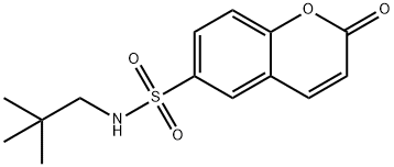 N-(2,2-dimethylpropyl)-2-oxochromene-6-sulfonamide Struktur