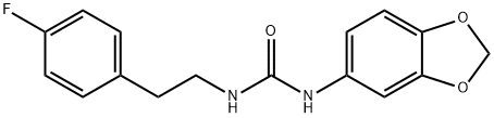 1-(1,3-benzodioxol-5-yl)-3-[2-(4-fluorophenyl)ethyl]urea Struktur