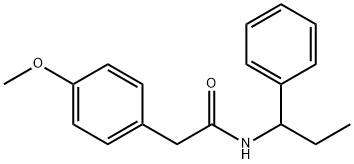 2-(4-methoxyphenyl)-N-(1-phenylpropyl)acetamide Struktur