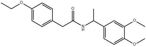 N-[1-(3,4-dimethoxyphenyl)ethyl]-2-(4-ethoxyphenyl)acetamide Struktur