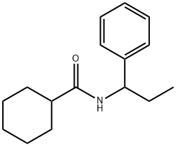 N-(1-phenylpropyl)cyclohexanecarboxamide Struktur