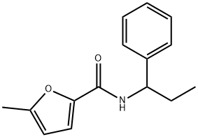 5-methyl-N-(1-phenylpropyl)furan-2-carboxamide Struktur