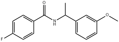 4-fluoro-N-[1-(3-methoxyphenyl)ethyl]benzamide Struktur