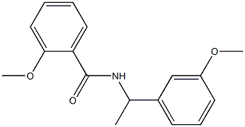 2-methoxy-N-[1-(3-methoxyphenyl)ethyl]benzamide Struktur