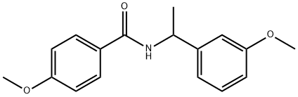 4-methoxy-N-[1-(3-methoxyphenyl)ethyl]benzamide Struktur