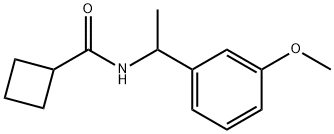 N-[1-(3-methoxyphenyl)ethyl]cyclobutanecarboxamide Struktur