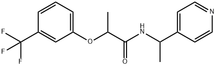 N-(1-pyridin-4-ylethyl)-2-[3-(trifluoromethyl)phenoxy]propanamide Struktur