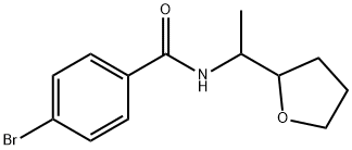 4-bromo-N-[1-(oxolan-2-yl)ethyl]benzamide Struktur