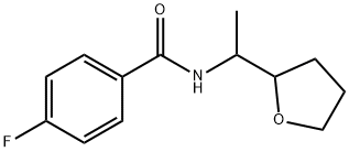 4-fluoro-N-[1-(oxolan-2-yl)ethyl]benzamide Struktur