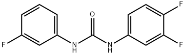 1-(3,4-difluorophenyl)-3-(3-fluorophenyl)urea Struktur