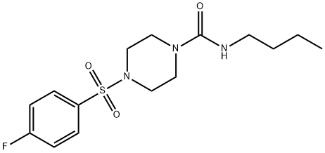 N-butyl-4-(4-fluorophenyl)sulfonylpiperazine-1-carboxamide Struktur