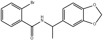 N-[1-(1,3-benzodioxol-5-yl)ethyl]-2-bromobenzamide Struktur