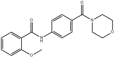 2-methoxy-N-[4-(morpholine-4-carbonyl)phenyl]benzamide Struktur