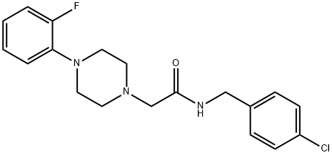 N-[(4-chlorophenyl)methyl]-2-[4-(2-fluorophenyl)piperazin-1-yl]acetamide Struktur