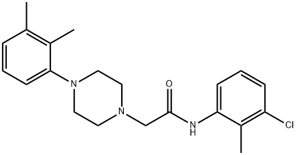 N-(3-chloro-2-methylphenyl)-2-[4-(2,3-dimethylphenyl)piperazin-1-yl]acetamide Struktur