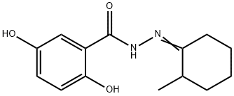 2,5-dihydroxy-N-[(Z)-(2-methylcyclohexylidene)amino]benzamide Struktur