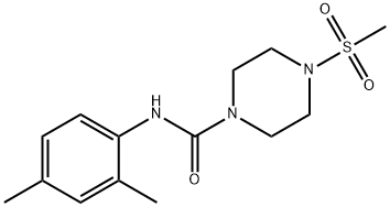 N-(2,4-dimethylphenyl)-4-methylsulfonylpiperazine-1-carboxamide Struktur