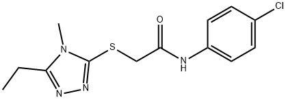 N-(4-chlorophenyl)-2-[(5-ethyl-4-methyl-1,2,4-triazol-3-yl)sulfanyl]acetamide Struktur