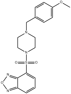 4-[4-[(4-methoxyphenyl)methyl]piperazin-1-yl]sulfonyl-2,1,3-benzoxadiazole Struktur