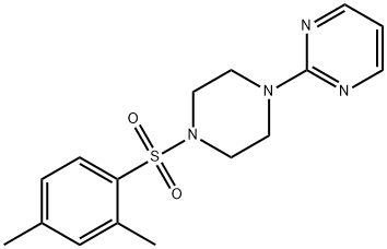 2-[4-(2,4-dimethylphenyl)sulfonylpiperazin-1-yl]pyrimidine Struktur