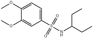 3,4-dimethoxy-N-pentan-3-ylbenzenesulfonamide Struktur