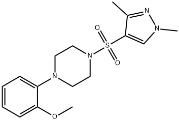 1-(1,3-dimethylpyrazol-4-yl)sulfonyl-4-(2-methoxyphenyl)piperazine Struktur