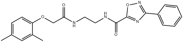 N-[2-[[2-(2,4-dimethylphenoxy)acetyl]amino]ethyl]-3-phenyl-1,2,4-oxadiazole-5-carboxamide Struktur