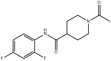 1-acetyl-N-(2,4-difluorophenyl)piperidine-4-carboxamide Struktur