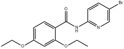 N-(5-bromopyridin-2-yl)-2,4-diethoxybenzamide Struktur