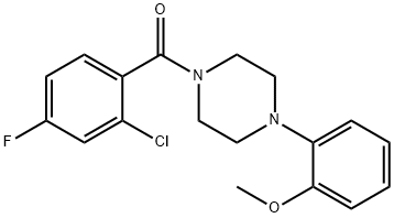 (2-chloro-4-fluorophenyl)-[4-(2-methoxyphenyl)piperazin-1-yl]methanone Struktur