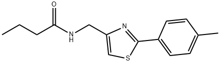 N-[[2-(4-methylphenyl)-1,3-thiazol-4-yl]methyl]butanamide Struktur