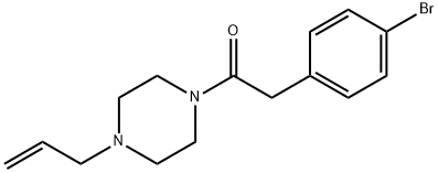 2-(4-bromophenyl)-1-(4-prop-2-enylpiperazin-1-yl)ethanone Struktur