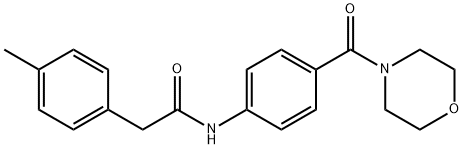 2-(4-methylphenyl)-N-[4-(morpholine-4-carbonyl)phenyl]acetamide Struktur