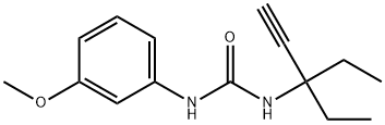 1-(3-ethylpent-1-yn-3-yl)-3-(3-methoxyphenyl)urea Struktur