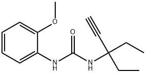 1-(3-ethylpent-1-yn-3-yl)-3-(2-methoxyphenyl)urea Struktur