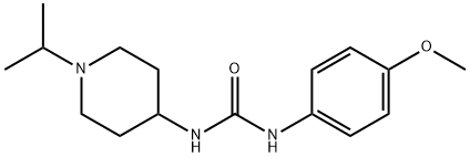 1-(4-methoxyphenyl)-3-(1-propan-2-ylpiperidin-4-yl)urea Struktur