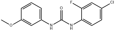 1-(4-chloro-2-fluorophenyl)-3-(3-methoxyphenyl)urea Struktur