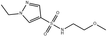 1-ethyl-N-(2-methoxyethyl)pyrazole-4-sulfonamide Struktur