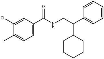 3-chloro-N-(2-cyclohexyl-2-phenylethyl)-4-methylbenzamide Struktur