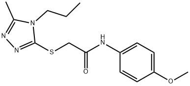 N-(4-methoxyphenyl)-2-[(5-methyl-4-propyl-1,2,4-triazol-3-yl)sulfanyl]acetamide Struktur