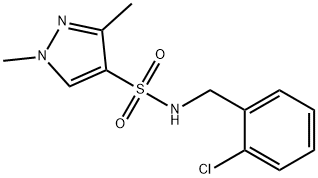 N-[(2-chlorophenyl)methyl]-1,3-dimethylpyrazole-4-sulfonamide Struktur