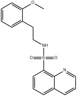 N-[2-(2-methoxyphenyl)ethyl]quinoline-8-sulfonamide Struktur