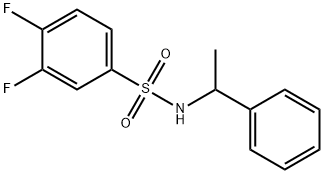 3,4-difluoro-N-(1-phenylethyl)benzenesulfonamide Struktur