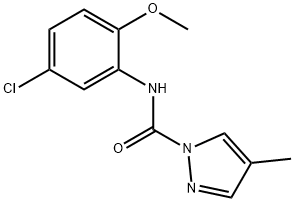 N-(5-chloro-2-methoxyphenyl)-4-methylpyrazole-1-carboxamide Struktur