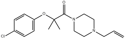 2-(4-chlorophenoxy)-2-methyl-1-(4-prop-2-enylpiperazin-1-yl)propan-1-one Struktur