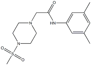 N-(3,5-dimethylphenyl)-2-(4-methylsulfonylpiperazin-1-yl)acetamide Struktur