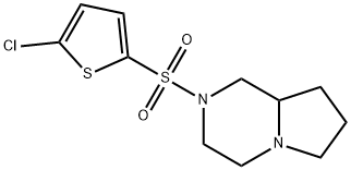 2-(5-chlorothiophen-2-yl)sulfonyl-3,4,6,7,8,8a-hexahydro-1H-pyrrolo[1,2-a]pyrazine Struktur