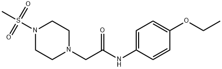 N-(4-ethoxyphenyl)-2-(4-methylsulfonylpiperazin-1-yl)acetamide Struktur