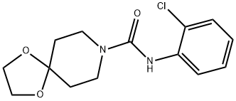 N-(2-chlorophenyl)-1,4-dioxa-8-azaspiro[4.5]decane-8-carboxamide Struktur