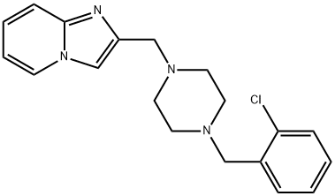 2-[[4-[(2-chlorophenyl)methyl]piperazin-1-yl]methyl]imidazo[1,2-a]pyridine Struktur